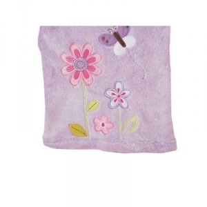 Kids Line - U119BB - Pram Boa Blanket with embroidery - White (Great Britain Import)