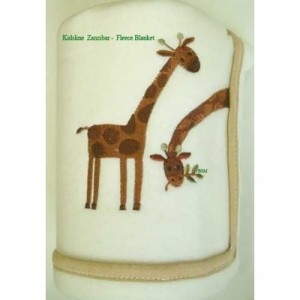 Kids Line - U5900BBP - Zanzibar - Pram Boa Blanket embroidered with baby (Great Britain Import)