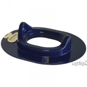 Toilet seat, navy / beige