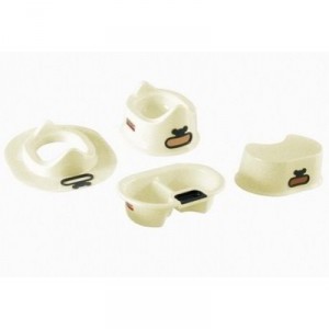 Toilet Seat, Ivory / Navy