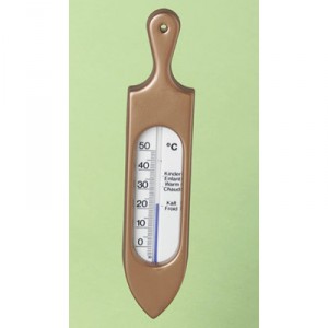 Bath thermometer, pearl-white-bronze