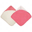 Lodger - BB003 - Sortie de bain - Rouge-Bubbler - 100% Coton - Réversible