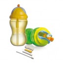 Nuby - ID99343 - Lot de 2 Gobelets en Polypropylène - 210 ml - Jaune / Orange