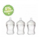 Nuby - SoftFlex - Lot 3 Biberons Souples Silicone Nouveau Nés+ - 210 ML