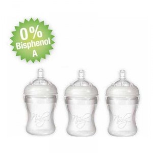 Nuby - SoftFlex - Lot 3 Biberons Souples Silicone Nouveau Nés+ - 210 ML