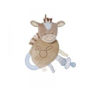 Nattou - Rigolos - 815307 - Doudou - Flatsie cheval avec Dentition