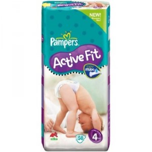Pampers - 81212773 - Active Fit Diapers - Size 4 Maxi (7-18 kg) - Giant 2 X 50 to 100 layers