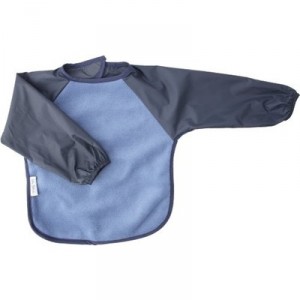 Silly Billyz - 3053706 - Bib - Long Sleeve Fleece - Blue and Navy Blue Jean - 6-24 months