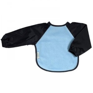 Silly Billyz - 3060906 - Bib - Long Sleeve Fleece - Sky Blue and Navy Blue - 6-24 months