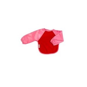 Silly billyz - 4060403 - Bavoir - Manches Longues en Polaire - Rouge et Rose - 18-36 mois