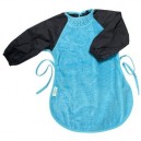 Silly billyz - 6261106 - Bavoir - Manches Longues Coton et Col-Anti Fuite - Messy Eater - Aqua et Bleu Marine - 18-36 mois