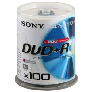 Storage Media Sony 16x DVD + R 120min spindle 20 x80 channel it (80X20DPRSP-ITC)