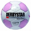 DERBYSTAR BRILLANT TT - KOMEN-EDITION - Ballon de football - Femme - Rose/Blanc/Argent - 5