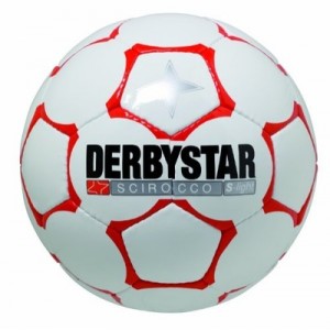 DERBYSTAR SCIROCCO SUPER LIGHT - Ballon de football - Blanc/Rouge - 4