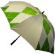 Longridge Parapluie Motifs Diamant Golf - Argent/Blanc