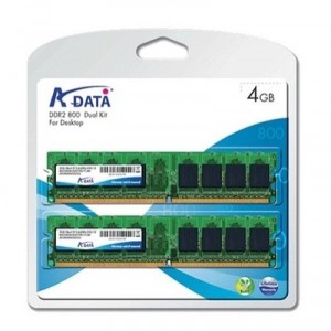 A-Data - PC2 6400 CL5 - Vitesta Extreme Edition - Memory - 2 GB - 800 MHz - set of 2 DDR2 RAM (AD2U800B2G52)