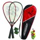 Speedminton® Set S70 - 2  raquettes S70 en aluminium, Speeder Mixpack  - rouge / noir