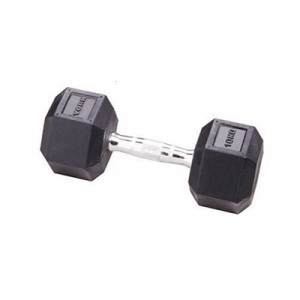 York - Rubber Hex Dumbbell - 10 kg