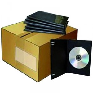 Support Elypse - Lot de 100 Boîtiers slim pour 1 DVD - Noir (X100DVD17MM)