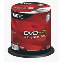 Support de stockage 16x EMTEC Magnetics Group EMTEC - 100 x DVD-R - 4.7 Go - 16x - Cloche Lot de 100 (EMCDVDR100SP)