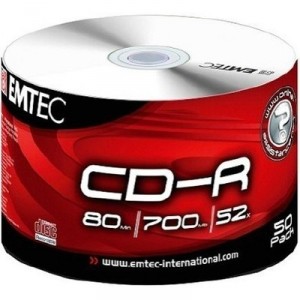 Support EMTEC Magnetics Group EMTEC CD-R 700Mo 52x - 50 pcs. Shrink (3126170057907)