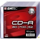 Support de stockage CD-R 52x EMTEC Magnetics Group (EKOC801052SLN) Lot de 10