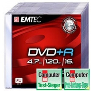 Support de stockage DVD+R 16x EMTEC Magnetics Group Emtec produit Emtec (360452) (EKOVPR471016SL)