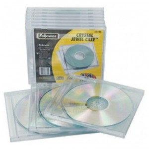 Boîtier de rangement CD/DVD Fellowes CD Jewel Case coffret pour CD Lot de 10 (63725)