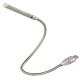 Support Hama - Col de cygne - Lampe USB flexible pour PC portable - 10 leds - Argent (00039730)