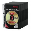 Support Hama - Lot de 25 boîtiers DVD Slim, pour 2 DVD (00051185)