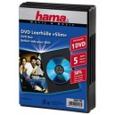 Support Hama - Lot de 5 boîtiers DVD Slim noirs. Lot de 5 (00051180)
