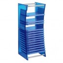 Support Hama - Rack pour 20 disques blu-ray - Bleu (83901)
