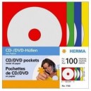 Support Herma CD/DVD-Hüllen aus Papier 100 Hüllen farbl. sortiert 1143 (4008705011433)