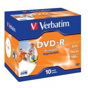 Support Ingram DVD-R 4.7GB 16X PRINTABLE Lot de 10 (23942435211)