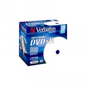 Support de stockage 16x Ingram Verbatim DVD+R Imprimable 16X (par10) Lot de 10