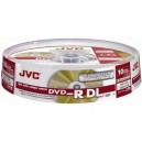 Support 8x JVC DVD-R Double-Couche 8.5Go 8x, 10 pièces en cakebox Lot de 10 (VD-R85HGS10)