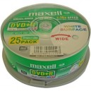 Support 16x Maxell - DVD+R 4,7 Go - 16X - Printable White Multi-Use - Spindle de 25 (4902580511197)