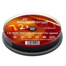 Mediarange - Cakebox 10 Cd-Rw Vierge 700Mb - 80Min - 12X (MR235)