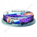 Philips DN4S4B10F - 10 x DVD-RW - 4.7 Go ( 120 minutes ) 1x - 4x - spindle - support de stockage vie... (867000035942)