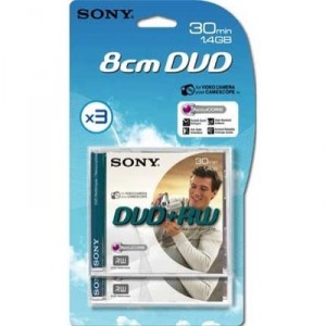 Storage Media 1x3 Sony DVD + RW 2,8 GB 8 cm Jewel Case DPW 60 A Set of 3 (3DPW60A)