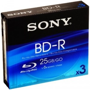 Storage Media BD-R 6x Sony BNR25B per Unit (3BNR25B)