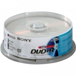 Sony DVD + R 120min spindle x25 - itc (20X5DPRSP-ITC)