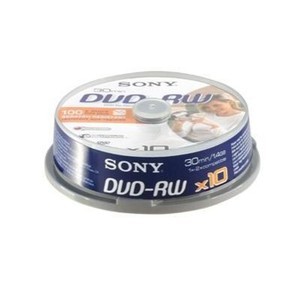 Storage Media Sony 30Min spindle 10pk + DVD-RW/700MB pouch (10DMW30ASPPOUCH)