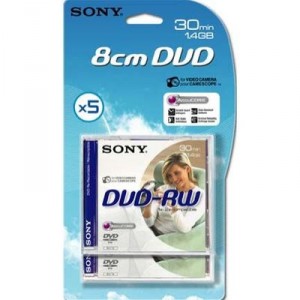 Storage Media Mini DVD-RW Sony 5DMW30A-BT Pack of 5 (5DMW30ABT)