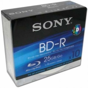 SONY BD-R media 10BNR25BPS 10er Pack Blu-Ray recordable 1-6x