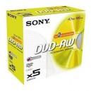 Support de stockage 2x Sony 5 DVD-RW - 4.7 Go - Boîtier CD - 5DMW47 Lot de 5 (04901780763054)