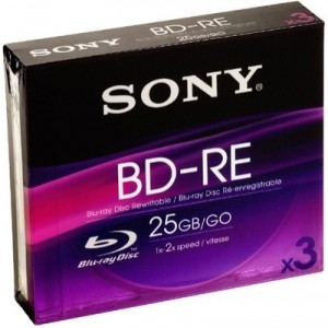 Support de stockage BD-RE 2x Sony (3BNE25B) à l'unité