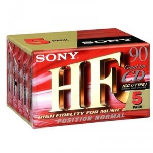 Support Sony - Cassette audio compact - Type 1 (position normal) - Pack de 5 - HF 90 minutes - 5C90HF