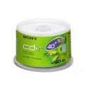 Boîte de rangement pour supports de stockage 48x Sony CD-R 700 Mo (pack de 50) dont 10 gratuits