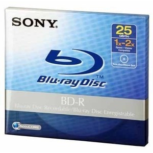 Storage Media BD-R 2x Sony - Blu Ray - JC Unit - 25 GB - BNR25A per Unit (BNR25RH)